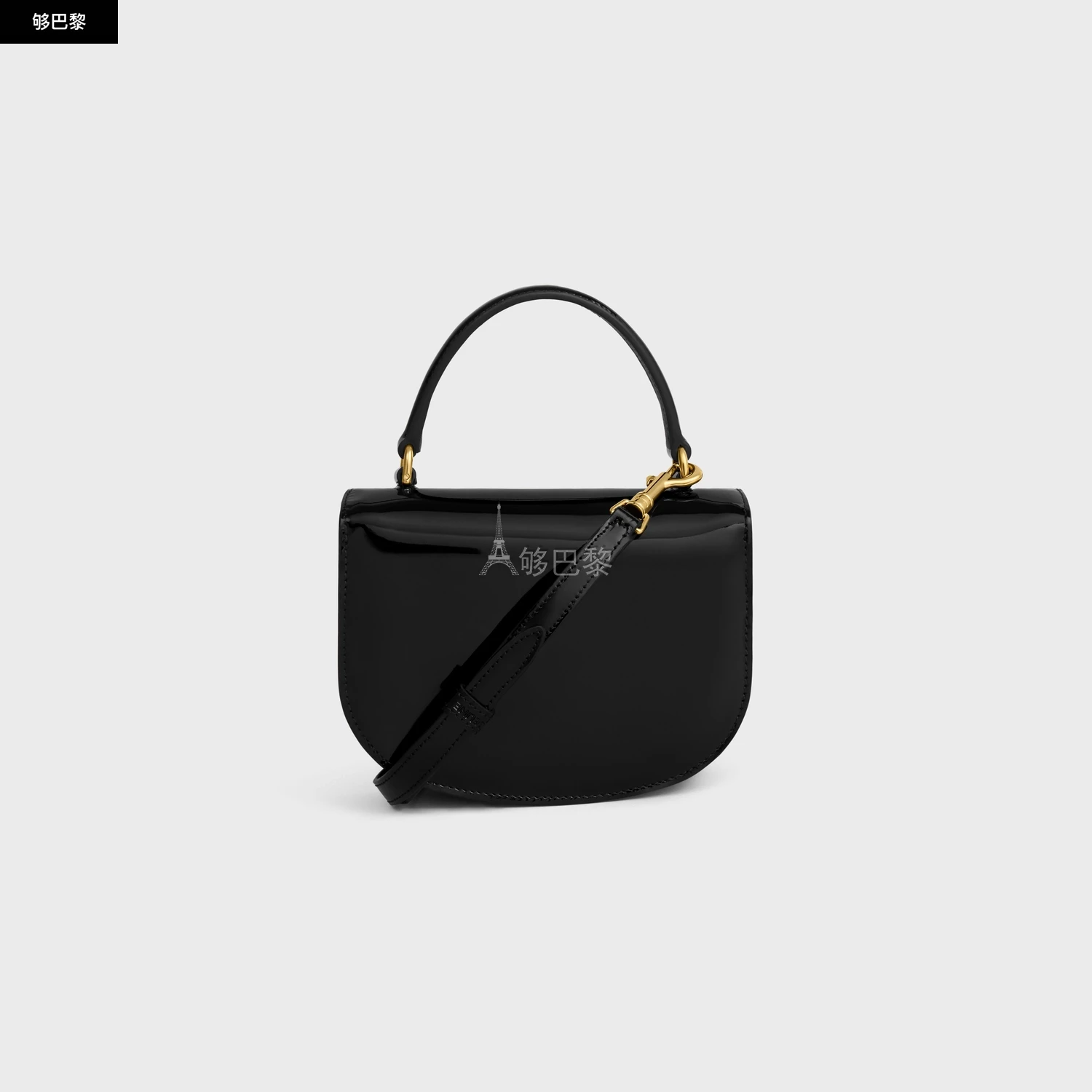 商品Celine|【预售】 赛琳 24秋冬 女士 手提包 BESACE CLEA迷你牛皮漆革手袋 10L063GCJ.38NO,价格¥18075,第5张图片详细描述