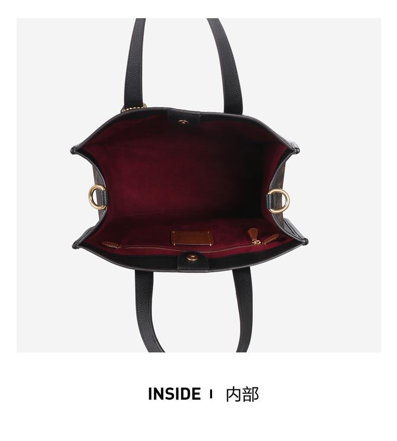 商品Coach|COACH 大号女士PVC配皮斜跨单肩托特包 89143B4SI1,价格¥2999,第7张图片详细描述