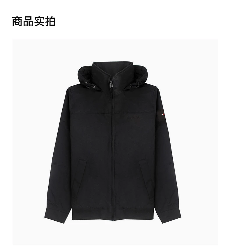 商品[国内直发] Tommy Hilfiger|TOMMY HILFIGER 黑色男士夹克 78J8336-001,价格¥643,第4张图片详细描述