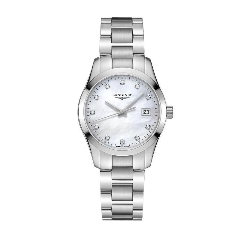 商品Longines|现货 LONGINES浪琴 石英机芯女士贝母腕表34毫米L2.386.4.87.6,价格¥8083,第2张图片详细描述