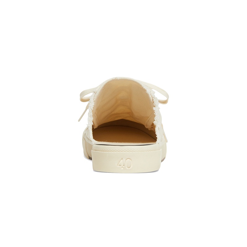 商品Balenciaga|Balenciaga/巴黎世家 经典款 女士白色磨损棉质材料露跟穆勒鞋帆布鞋,价格¥4047,第7张图片详细描述