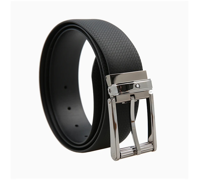 商品[国内直发] MontBlanc|MONT BLANC 男士黑色皮革腰带 123908,价格¥1565,第5张图片详细描述