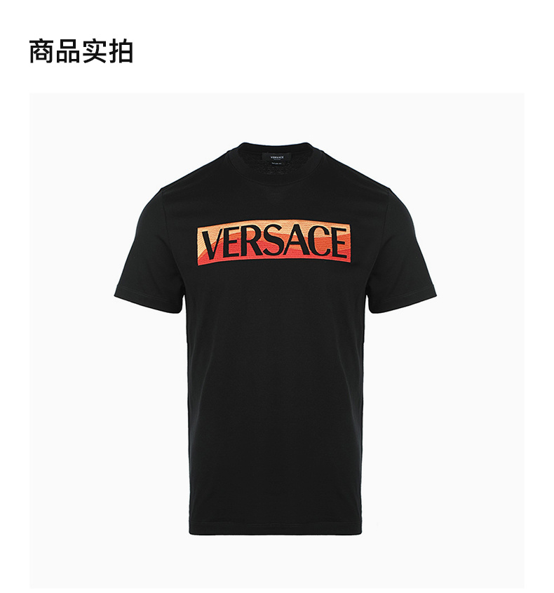 商品Versace|VERSACE 男黑色短袖T恤 10039151-A027871-B000,价格¥3449,第6张图片详细描述