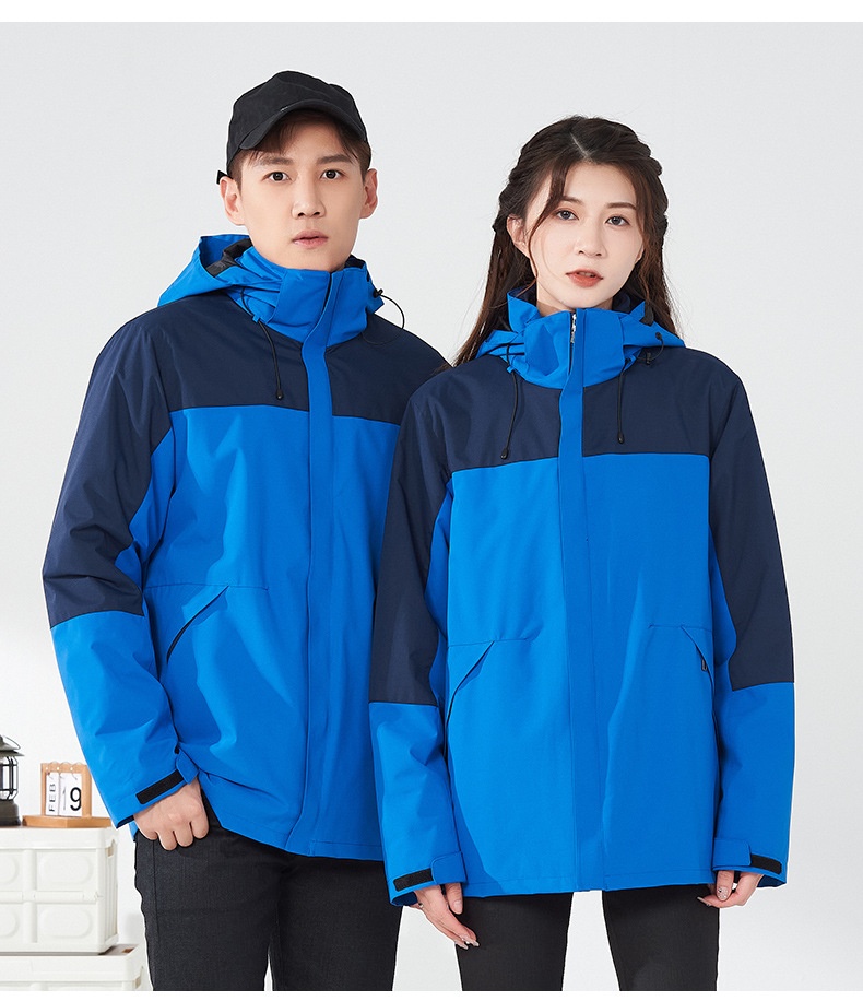 商品[国内直发] GLENVINTEN|2023新款户外冲锋衣三合一单层春夏两件套男女同款软壳防风登山服套装,价格¥370,第18张图片详细描述