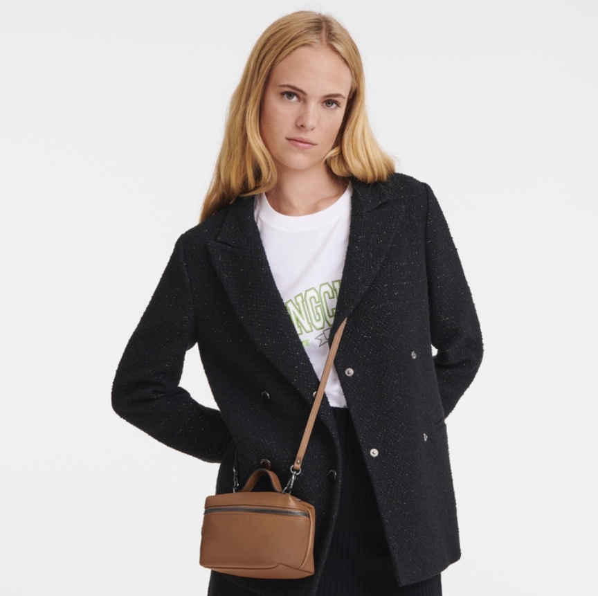 商品Longchamp|珑骧女士皮革单肩斜挎包迷你棕色（香港仓发货）,价格¥2578,第5张图片详细描述