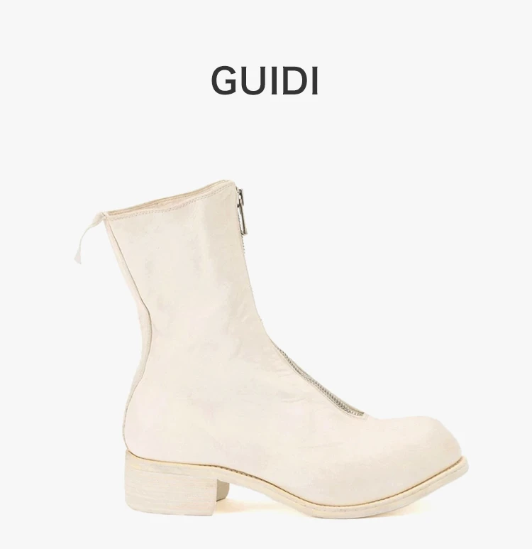 商品[国内直发] guidi|GUIDI 白色女士踝靴 PL2-SHFGCV-CO00T-WHITE,价格¥9817,第1张图片详细描述