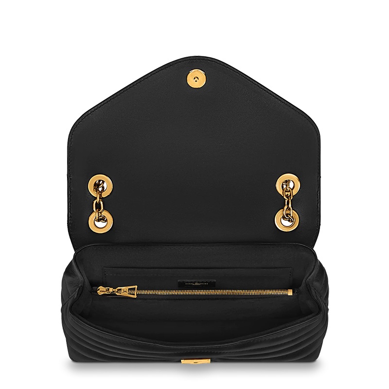 商品Louis Vuitton|预售十天 Louis Vuitton/路易威登 22春夏新款NEW WAVE系列 女士黑色绗缝光滑牛皮革复古金扣金链单肩�斜跨手提链条包M58552,价格¥21127,第5张图片详细描述