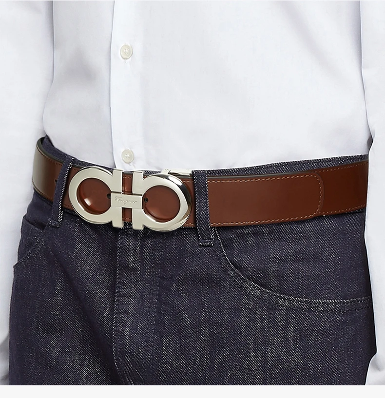 商品Salvatore Ferragamo|SALVATORE FERRAGAMO 棕色男士腰带 675542-746520,价格¥2477,第8张图片详细描述