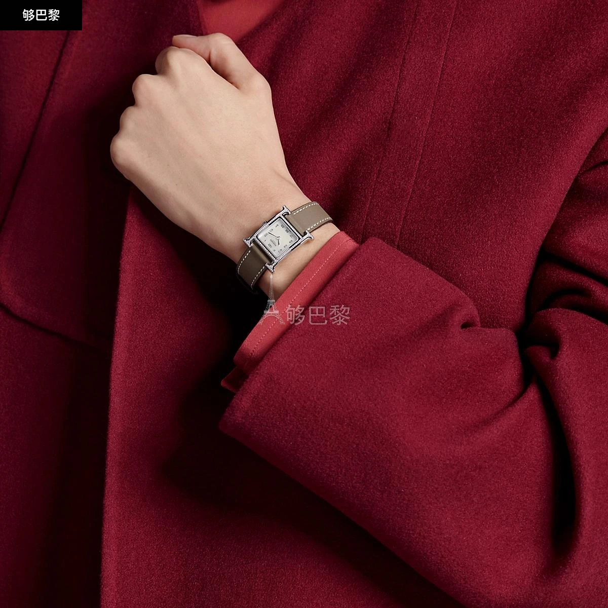 商品Hermes|【预售】 爱马仕 24秋冬 女士 手表带 Bracelet pour Heure H Petit modèle 25 mm, simple tour WKB0057WK18103,价格¥3173,第5张图片详细描述