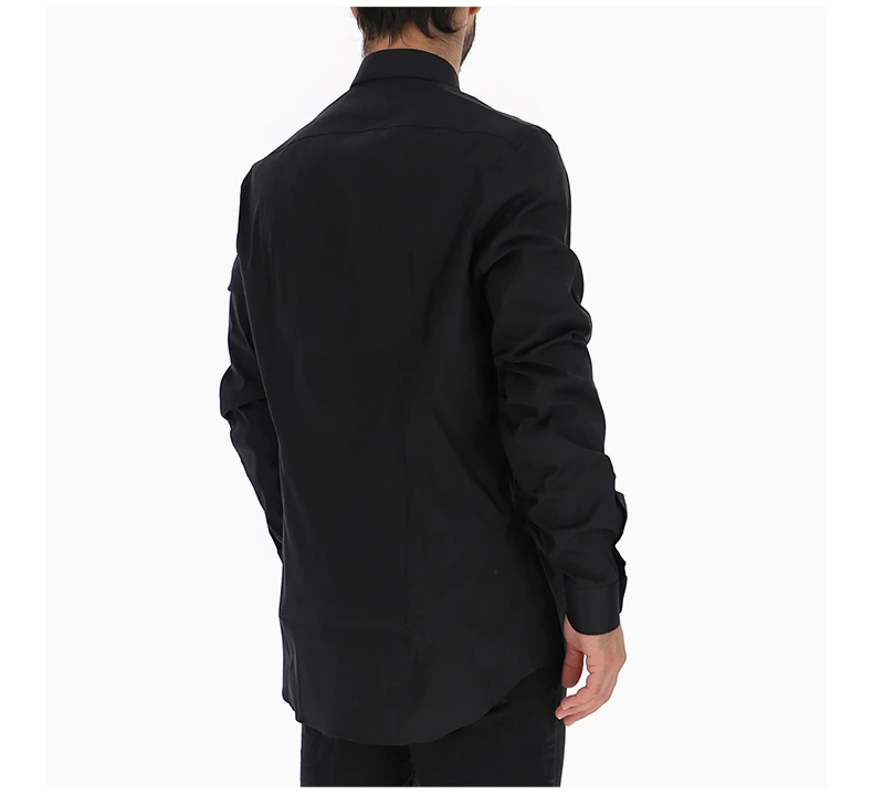 商品Prada|PRADA 普拉达 男士黑色棉质衬衫 UCN212-X08-F002L,价格¥3673,第6张图片详细描述