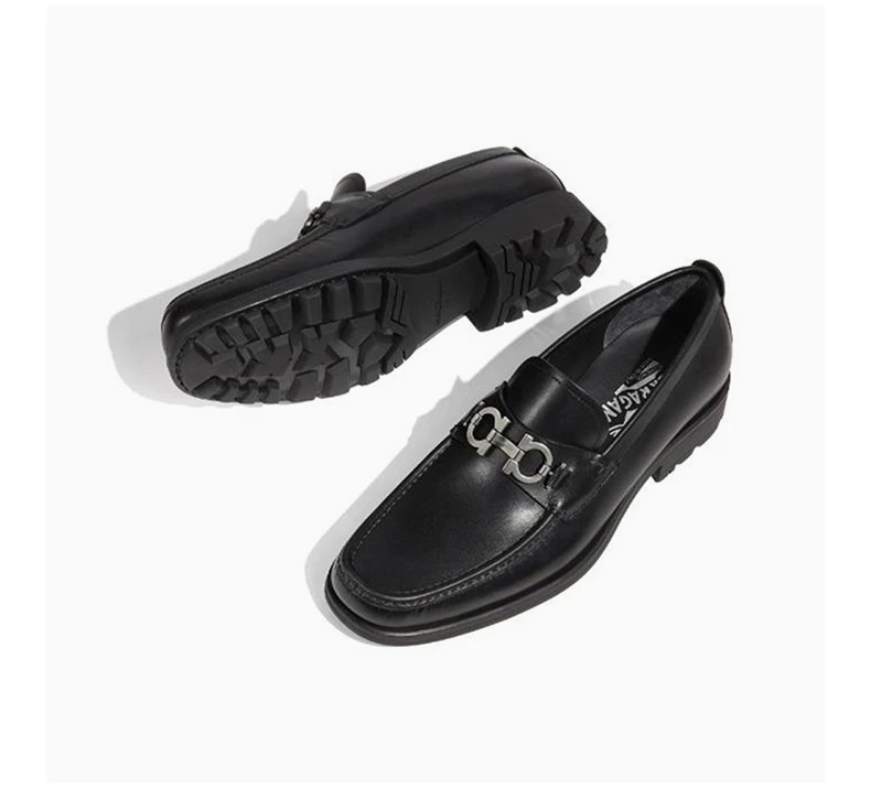 商品Salvatore Ferragamo|SALVATORE FERRAGAMO 黑色男士乐福鞋 02-A515-671792,价格¥4347,第7张图片详细描述