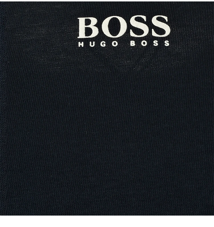 商品Hugo Boss|Hugo Boss 雨果博斯 男士深蓝色白字棉质短袖T恤 TEE1-50383429-410,价格¥441,第6张图片详细描述