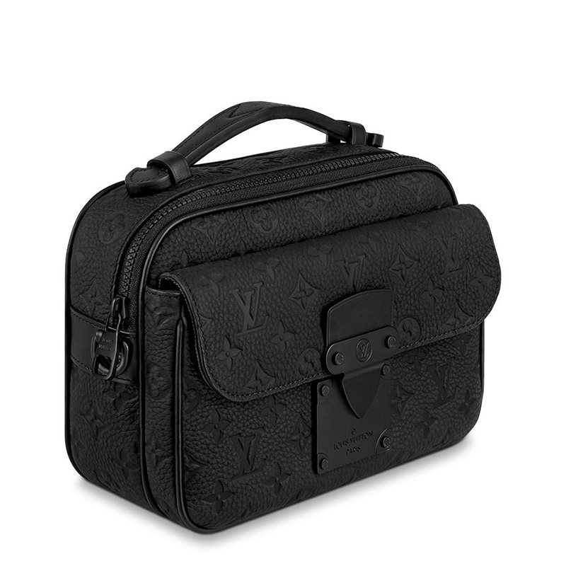 商品Louis Vuitton|【预售十天】路易威登 S LOCK系列 男士黑色老花压纹牛皮革黑扣配可拆卸肩带单肩斜跨手提邮差包M58489,价格¥24753,第5张图片详细描述