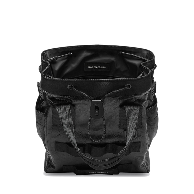 商品Balenciaga|Balenciaga/巴黎世家 ARMY系列 男士小号黑色细纹羊皮革托特手提包6440291VGI71000,价格¥8782,第2张图片详细描述