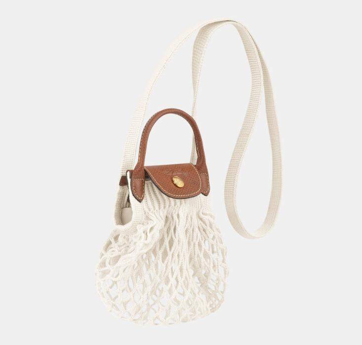 商品Longchamp|珑骧女士织物手提单肩包购物网袋多色大号/迷你（香港仓发货）,价格¥568,第9张图片详细描述