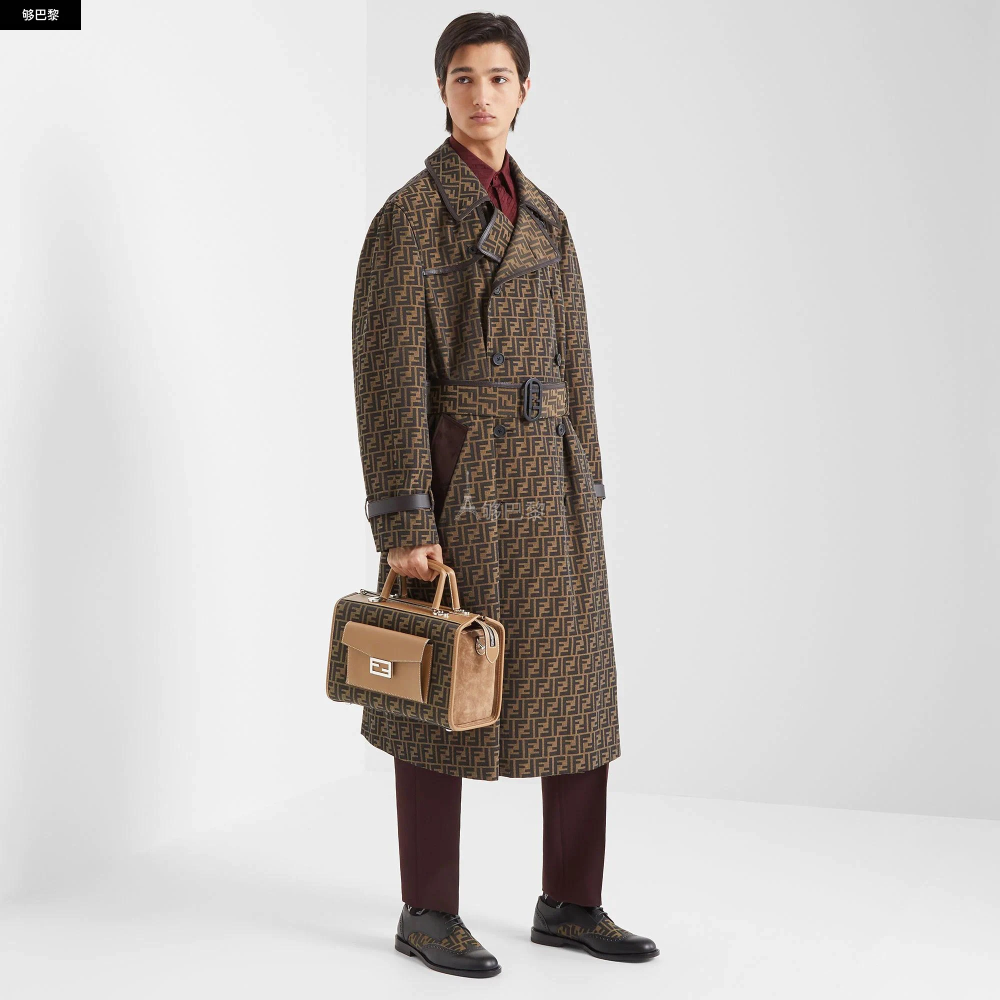 商品Fendi|【预售】 芬迪 24秋冬 男士 风衣 Trench Coat FF0671AL5WF1440,价格¥37439,第5张图片详细描述