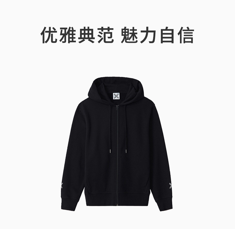 商品Kenzo|KENZO 女士黑色拉链卫衣 FA62BL8004MS-99,价格¥2230,第3张图片详细描述