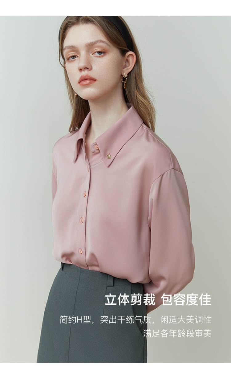 商品[国内直发] GLENVINTEN|格岚云顿新款时尚简约蝴蝶结雪纺衬衫女长袖气质飘带衬衣,价格¥222,第8张图片详细描述