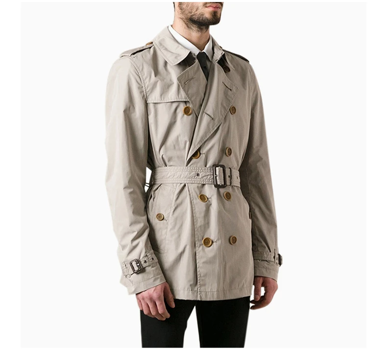 商品Burberry|BURBERRY 杏色男士风衣 3902158,价格¥5486,第5张图片详细描述