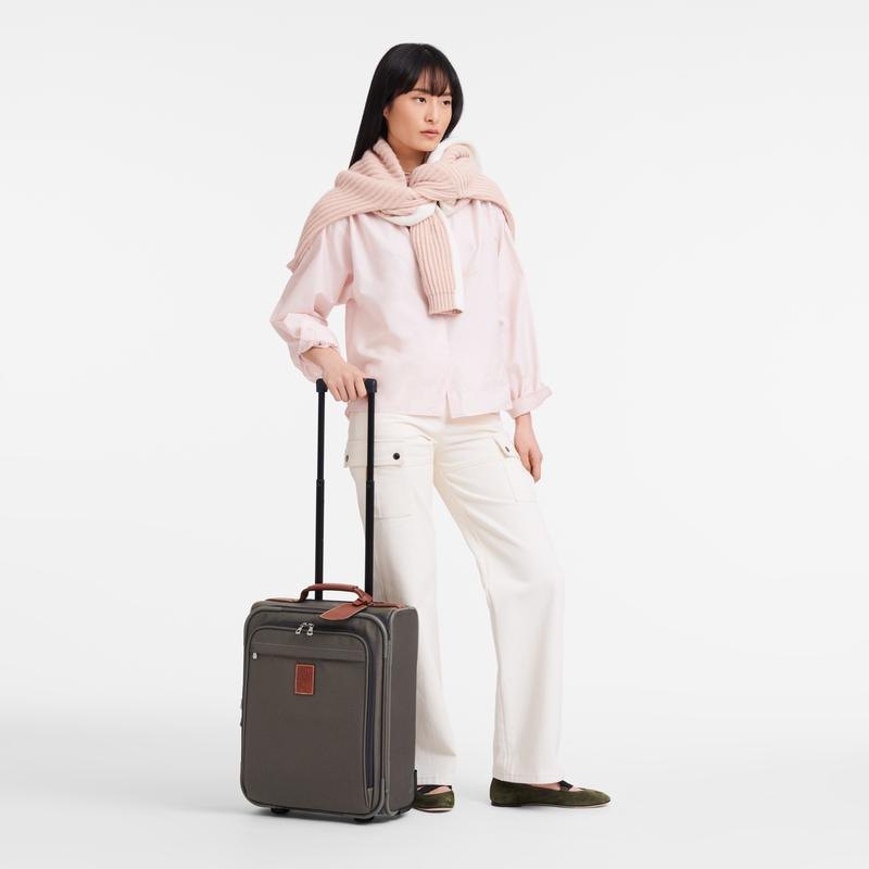商品Longchamp|Longchamp/珑骧 女士棕色帆布行李箱,价格¥2772,第3张图片详细描述