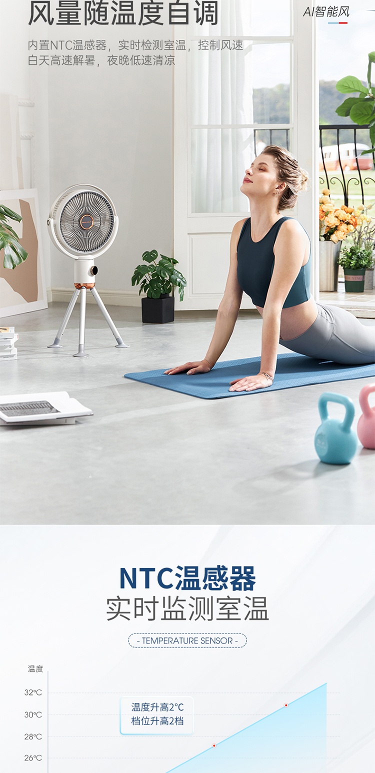 商品[国内直发] Morphy Richards|家用便携静音落地扇 无线直流 循环扇 充电\插电双选择,价格¥394,第24张图片详细描述