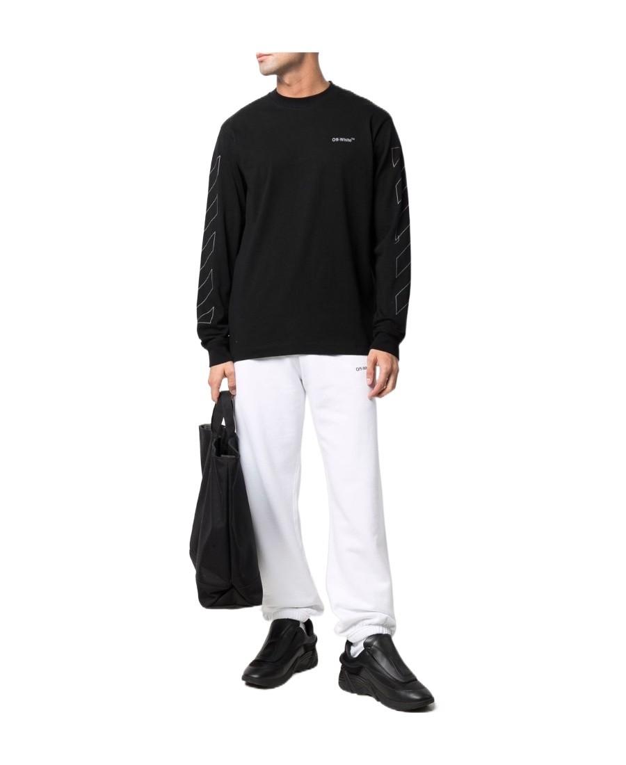 商品Off-White|黑色印花字母长袖棉 OMAB064C99JER002-1010（澳门仓发货）,价格¥1922,第5张图片详细描述