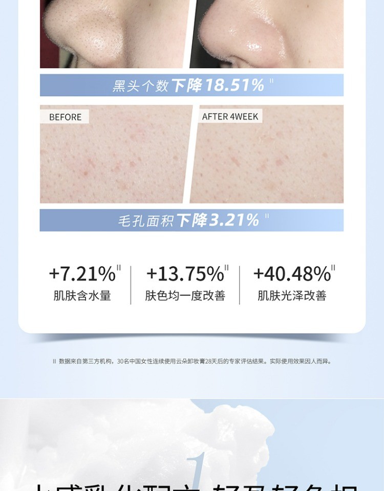 商品COCOCHI|cocochi日本AG抗糖云朵卸妆膏女深层眼唇清洁油敏感肌,价格¥133,第9张图片详细描述