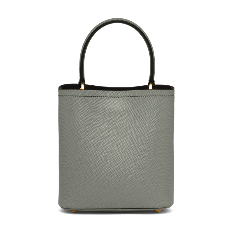 商品Prada|PRADA/普拉达 22新款 Panier系列 女士小号板岩色saffiano皮革金色徽标磁扣拆卸肩带皮革手柄单肩手提斜挎包1BA217_2ERX_F01T3_V_OOO,价格¥21977,第6张图片详细描述