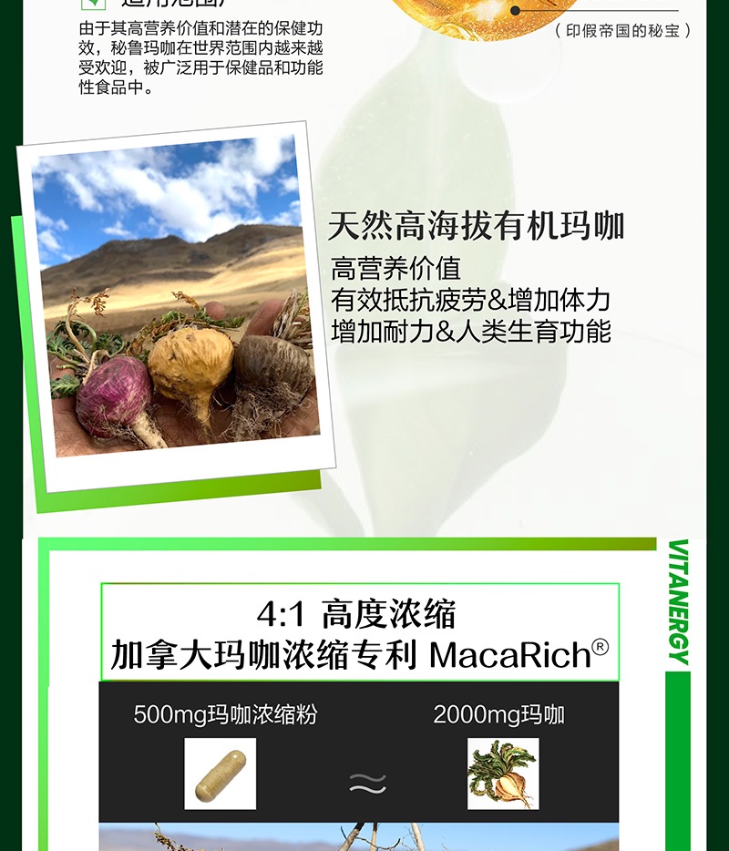 商品[国内直发] Vitanergy|【2025年12月有效期】加拿大维生能Vitanergy玛咖高丽参精华90粒/瓶 补肾养精 提高活力 | Vitanergy Maca w/Ginseng VCAP 90【2025年12月有效期】,价格¥199,第8张图片详细描述