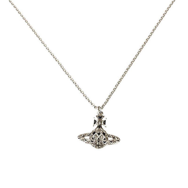 商品Vivienne Westwood|VIVIENNE WESTWOOD/西太后 女士银色/白色（黑色）时尚项链【部分款式现货速发】,价格¥709,第3张图片详细描述
