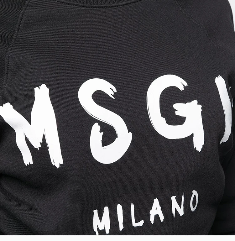 商品[国内直发] MSGM|MSGM  女士棉质大LOGO标识印花时尚短款长袖T恤卫衣 2741MDM89-5799-99,价格¥1080,第8张图片详细描述