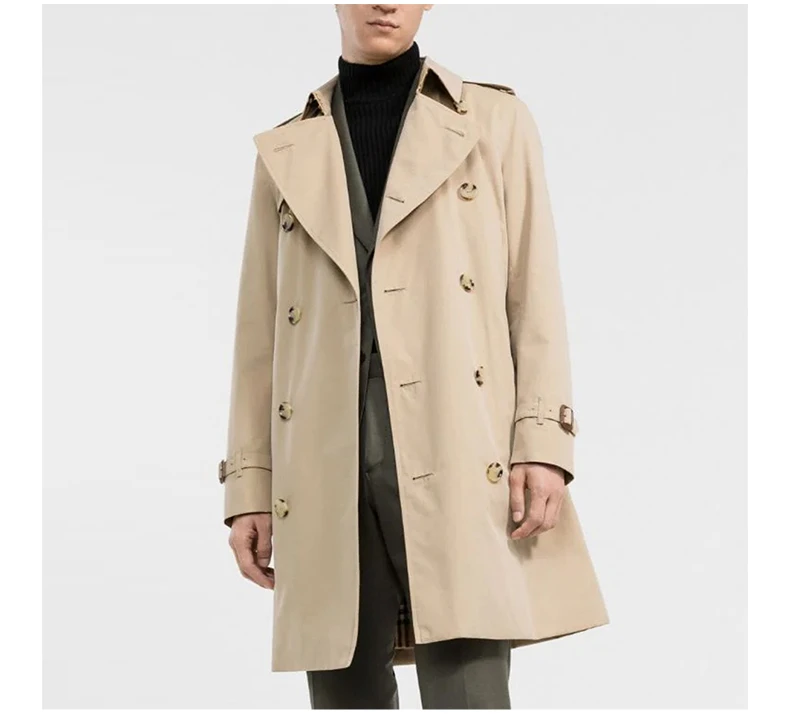 商品[国内直发] Burberry|BURBERRY 卡其色男士风衣 8045864,价格¥14097,第5张图片详细描述