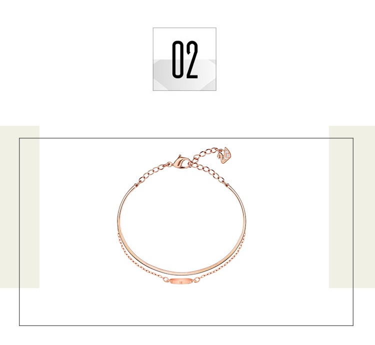 商品Swarovski|SWAROVSKI 施华洛世奇  GINGER 优雅百搭 层叠设计 女手镯 5274892  送女友 ,价格¥511,第4张图片详细描述