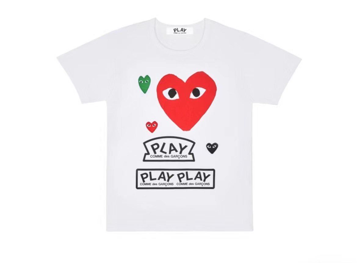 商品Comme des Garcons|红色爱心短袖女款白色AZ-T279-051（澳门仓发货）,价格¥933,第4张图片详细描述