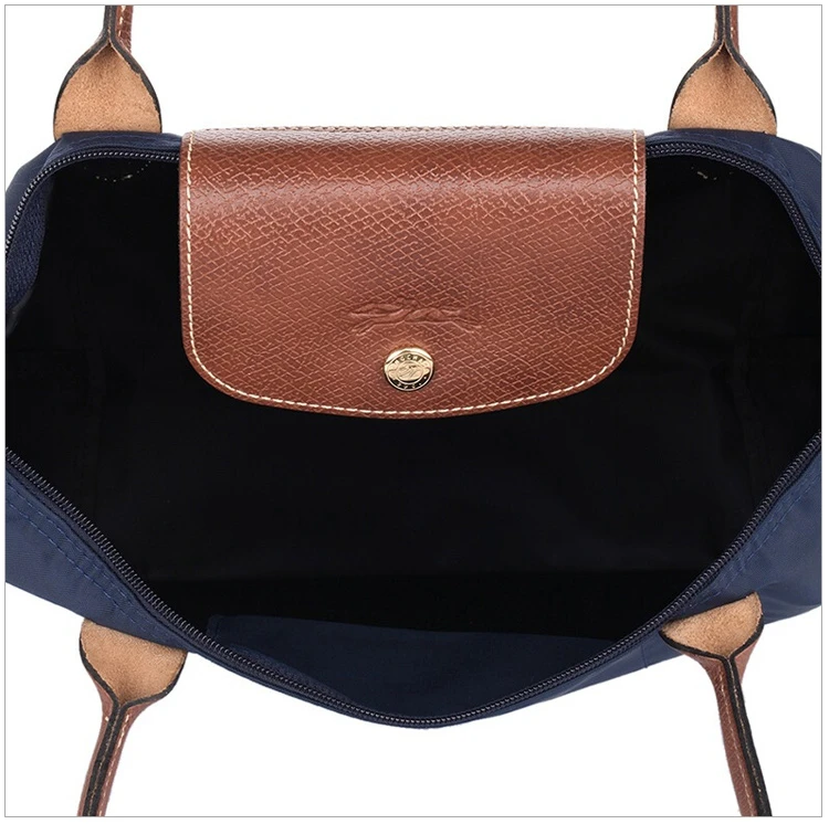 商品Longchamp|Longchamp 珑骧 女士藏蓝尼龙长柄小号购物袋 2605089556,价格¥742,第7张图片详细描述