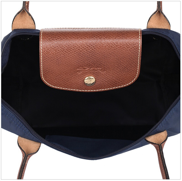 商品Longchamp|Longchamp 珑骧 女士藏蓝尼龙长柄小号购物袋 2605089556,价格¥680,第9张图片详细描述