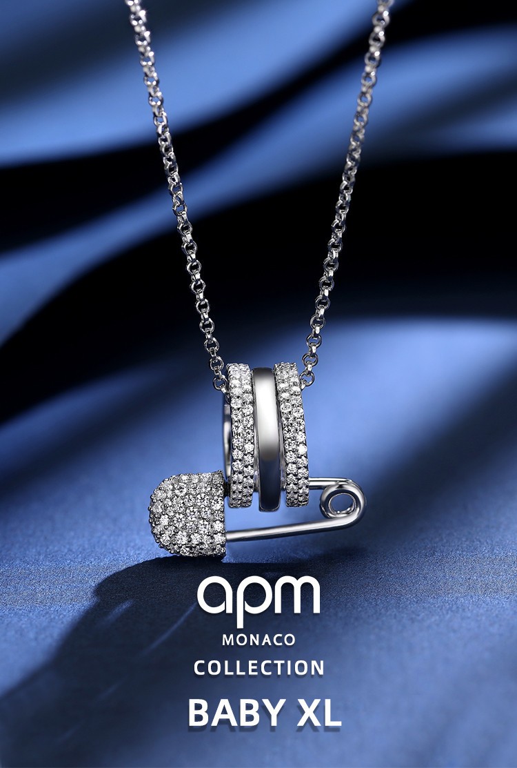 商品[国内直发] apm Monaco|apm MONACO 别针项链小蛮腰吊坠锁骨链AC5426OX,价格¥1661,第2张图片详细描述
