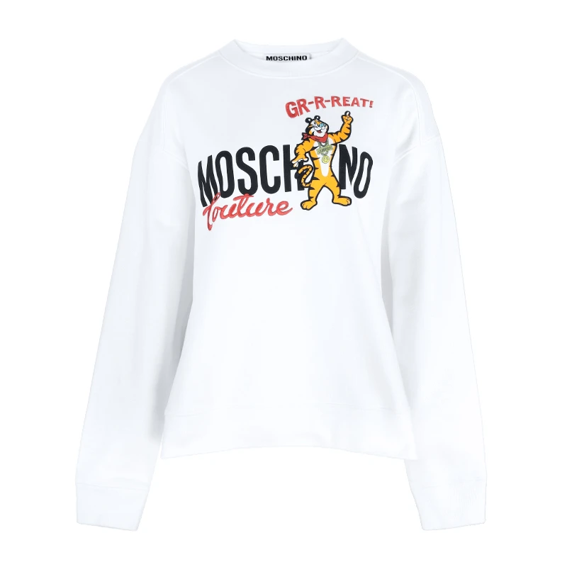 商品Moschino|MOSCHINO 女白色女士卫衣/帽衫 A1778_1027_1001,价格¥1463,第7张图片详细描述