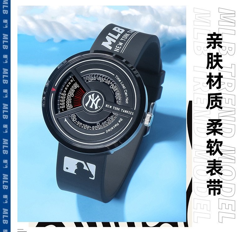商品[国内直发] MLB|MLB 美职棒NewYork系列街头潮酷个性指针手表 运动潮流防水石英女表 欧美表 NY607,价格¥458,第5张图片详细描述