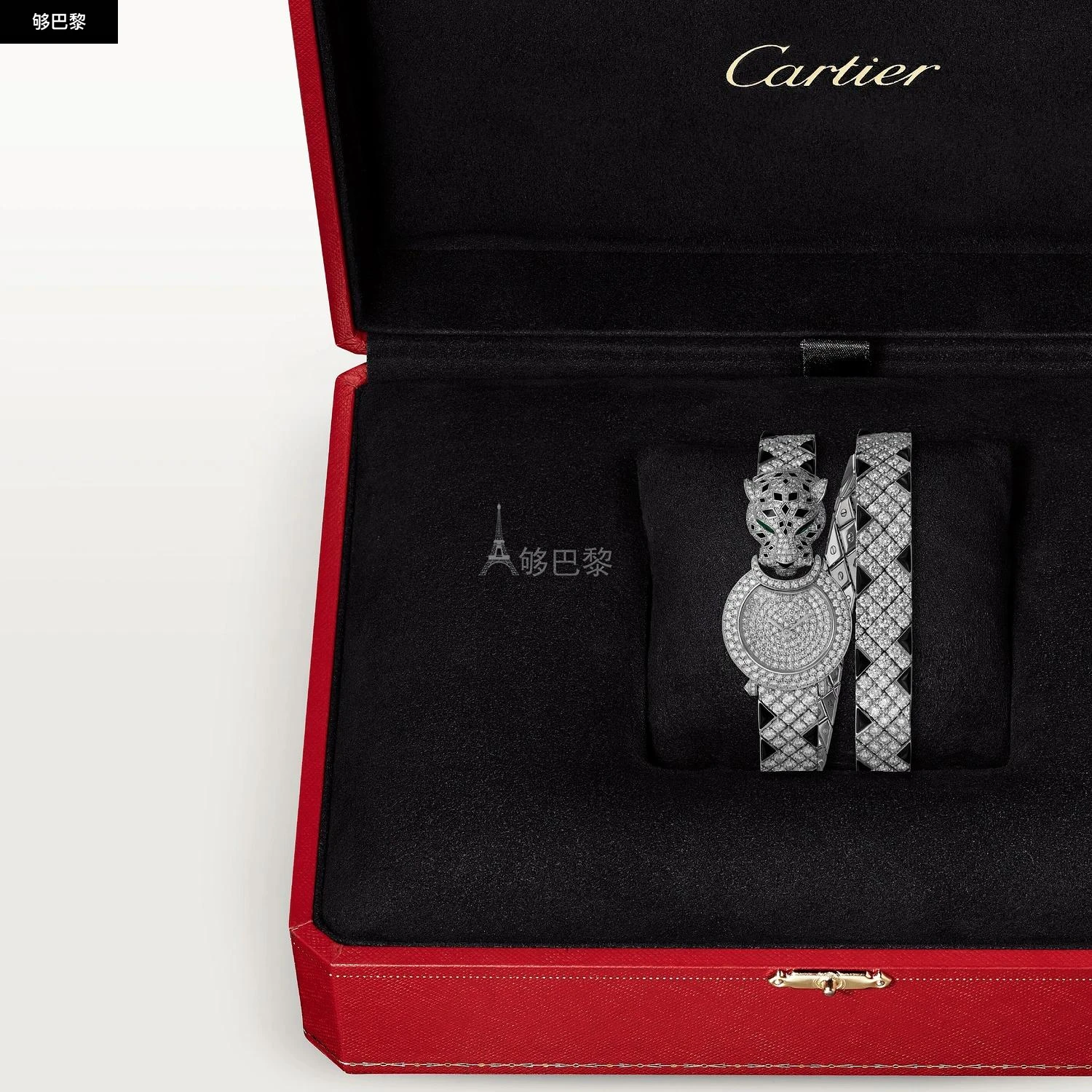 商品Cartier|【预售】 卡地亚 24秋冬 女士 腕表 LA PANTHÈRE DE CARTIER 腕表 中号款 18K镀铑白金 石英 HPI01383,价格¥2568997,第5张图片详细描述