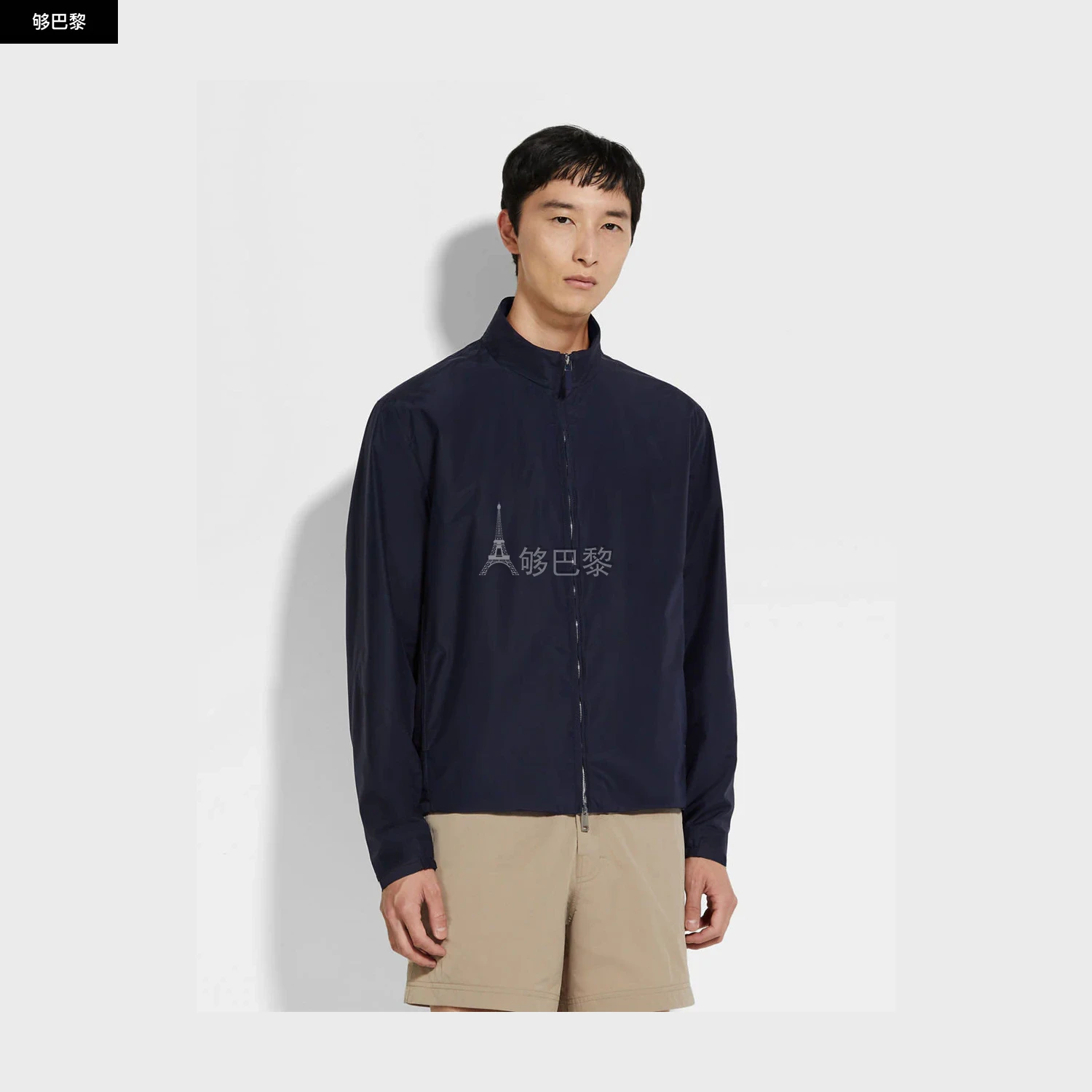 商品Zegna|【预售】 杰尼亚 25春夏 男士 夹克 Silk Blouson UFTA8A9-FCT505-B09 ,价格¥32595,第6张图片详细描述