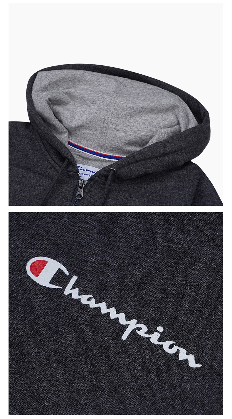 商品CHAMPION|冠军左胸草写小logo连帽拉链卫衣外套【M】GF91H-Y08160,价格¥378,第39张图片详细描述