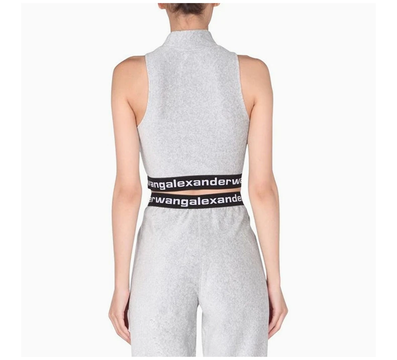 商品Alexander Wang|ALEXANDER WANG 灰色女士T恤 4CC2211212-030,价格¥1276,第3张图片详细描述