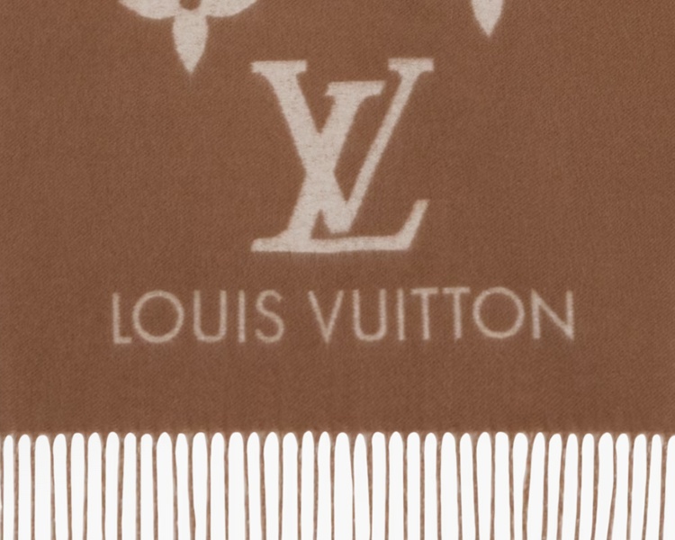 商品Louis Vuitton|Louis Vuitton 路易威登深褐色山羊绒围巾M76067,价格¥8797,第3张图片详细描述