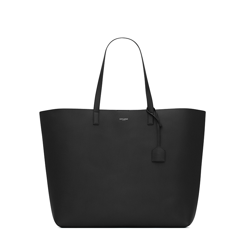 商品Yves Saint Laurent|SAINT LAURENT PARIS/圣罗兰 YSL 22春夏新款BOLD系列 男士黑色粒面皮革银扣配可拆卸小袋双面单肩手提包,价格¥10322,第2张图片详细描述