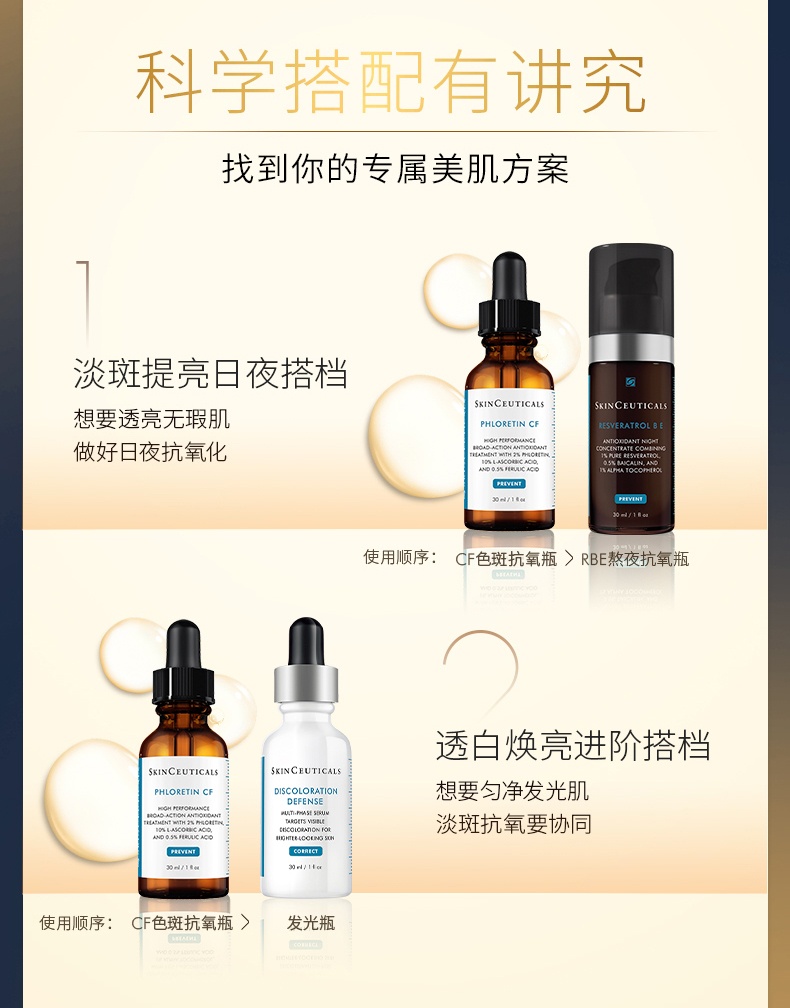 商品SkinCeuticals|修丽可 杜克CF日间精华高浓度VC抗氧化美白淡斑面部精华 30ml 美白淡斑抗初老修护维稳,价格¥914,第11张图片详细描述