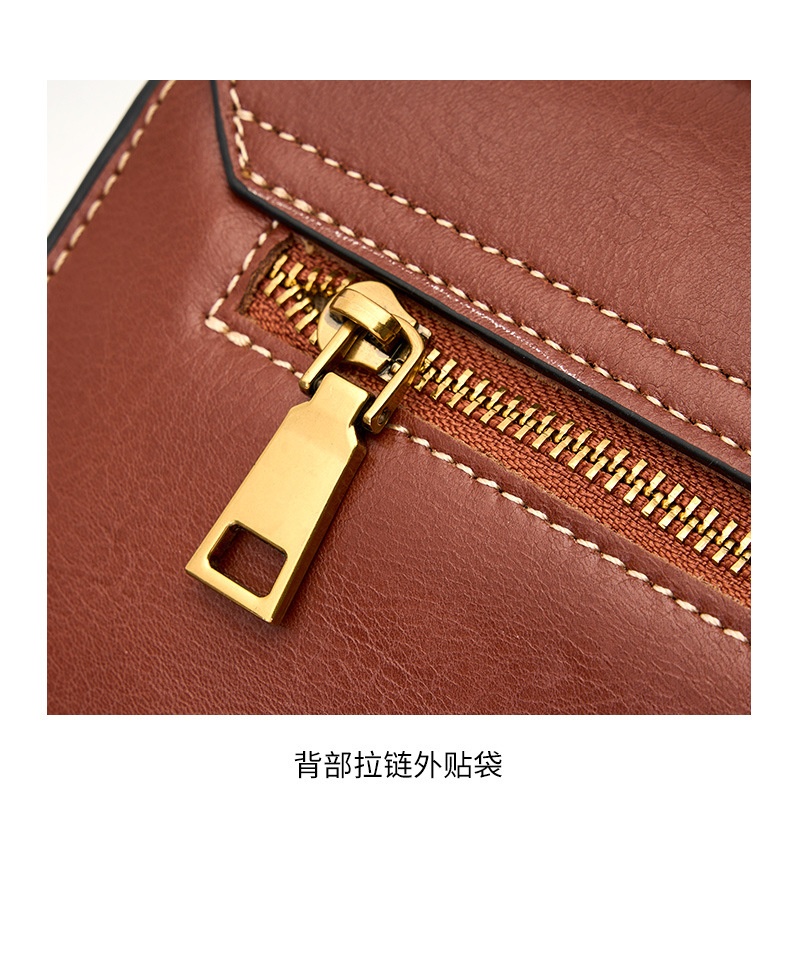 商品[国内直发] GLENVINTEN|格岚云顿真皮植鞣牛皮新款高级简约时尚气质女包手提单肩斜挎邮差包,价格¥457,第24张图片详细描述
