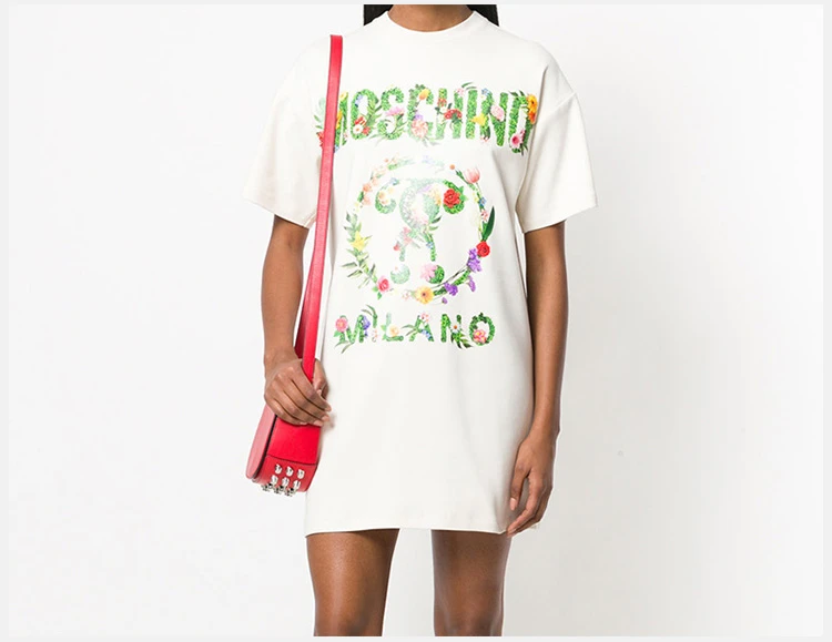 商品[国内直发] Moschino|MOSCHINO 白色女士T恤 DA0457-0426-3003,价格¥1138,第6张图片详细描述