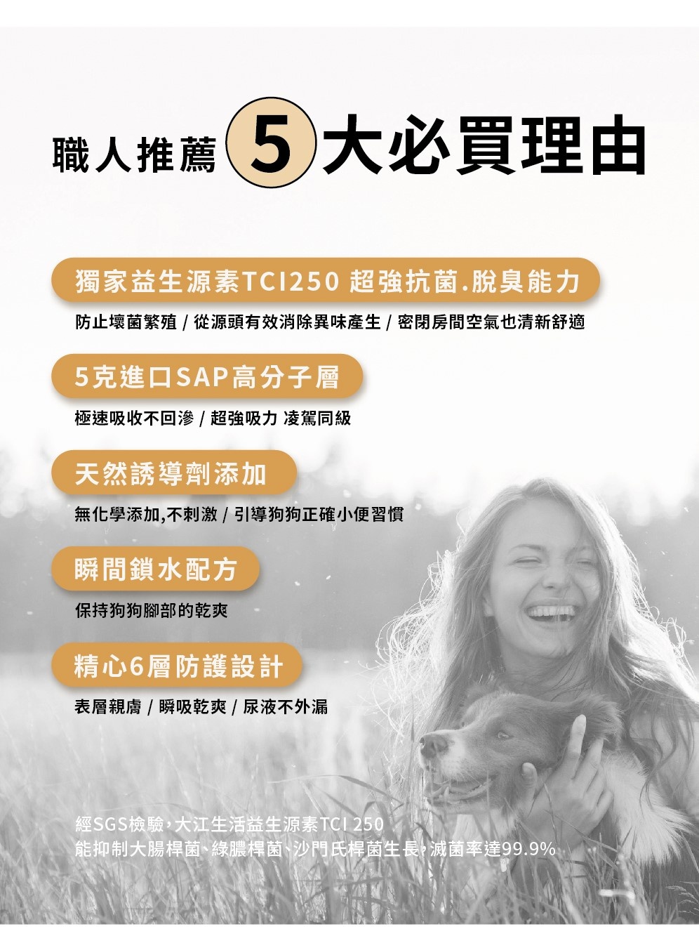 商品Triple Probio|宠物除臭尿布垫（50片/包）| Deodorant Piaper (Pets),价格¥158,第4张图片详细描述