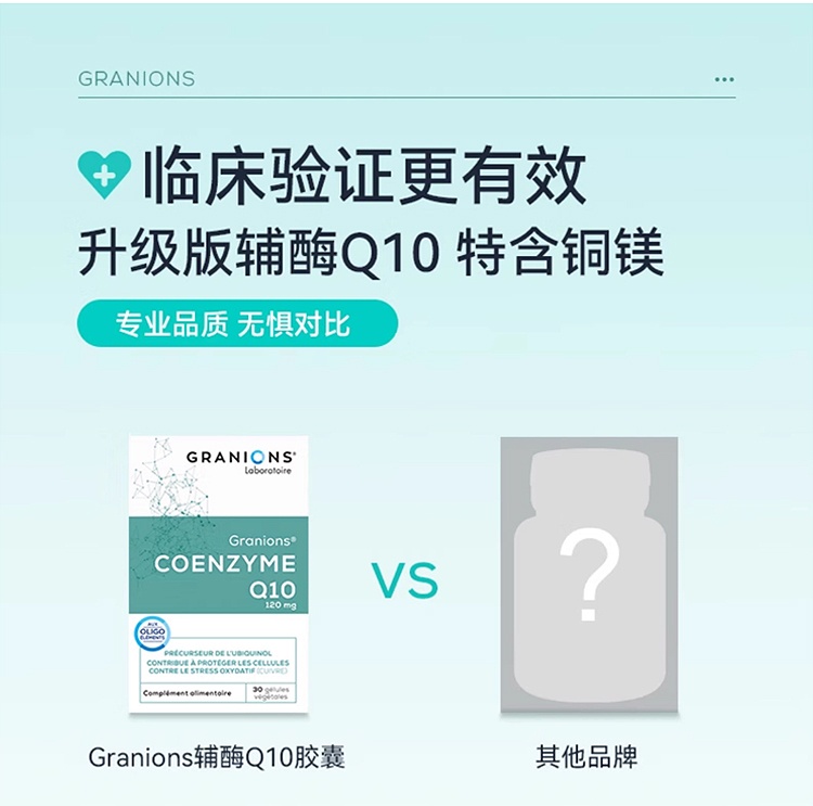 商品Granions|格兰宁高浓度辅酶Q10软胶囊 30粒 心肌保护血管健康,价格¥209,第19张图片详细描述